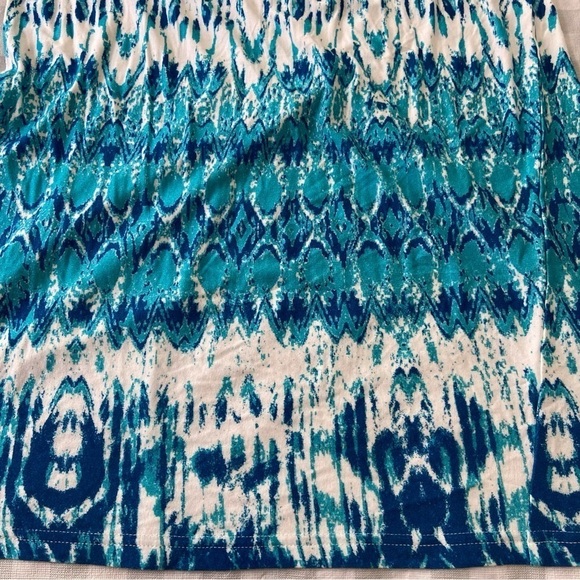 Forest Lily maxi dress blue white bohemian size 6 sleeveless lightweight jersey - Picture 9 of 16